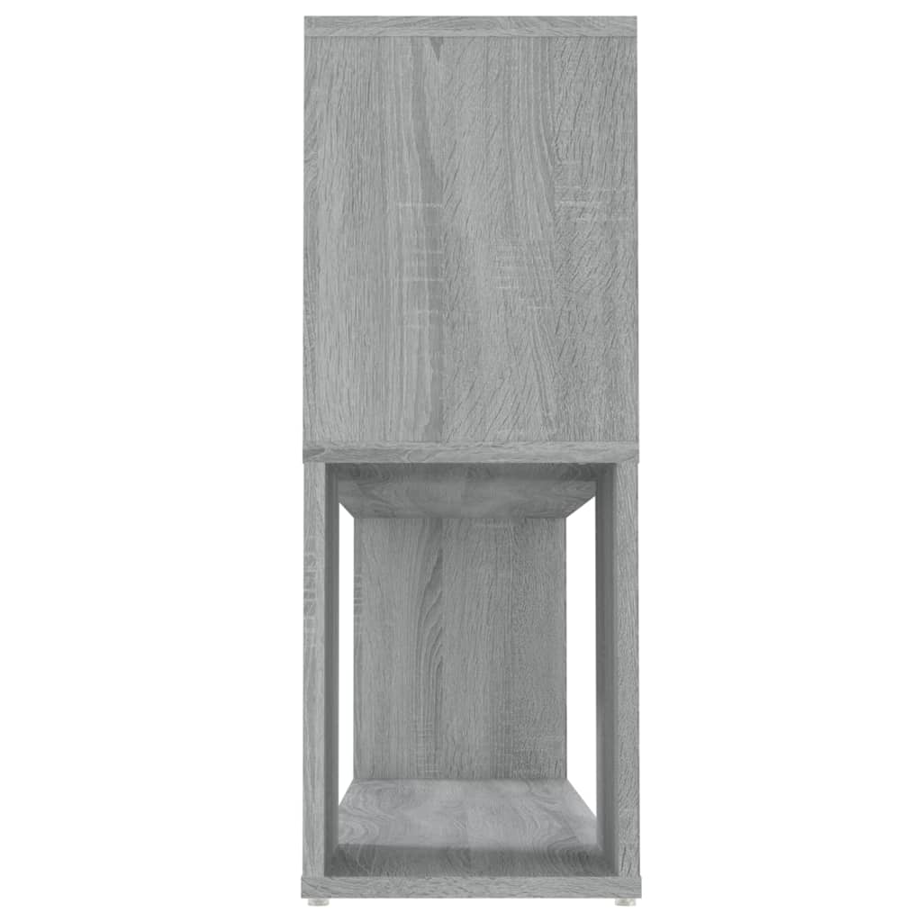 vidaXL Book Cabinet Grey Sonoma 100x24x63 cm Engineered Wood