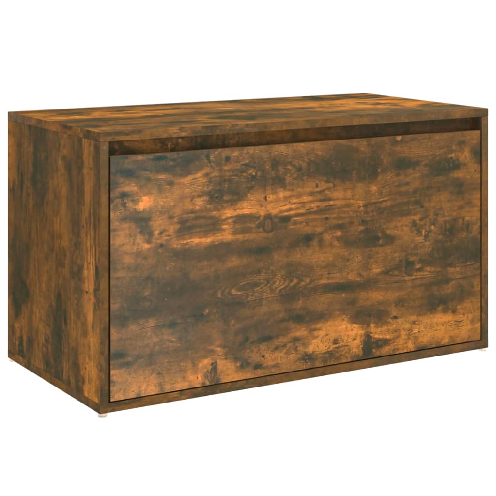 vidaXL Hall Bench | Smoked Oak | Engineered Wood | 80 cm | Entryway Bench