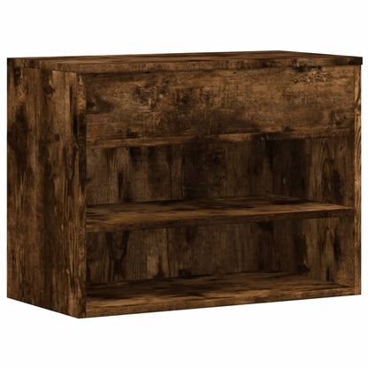 816050 vidaXL Shoe Bench Smoked Oak 60x30x45 cm Engineered Wood