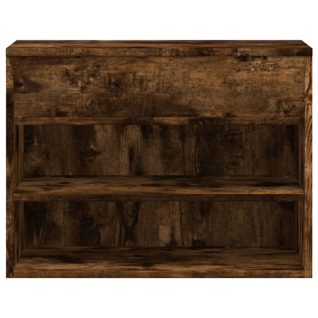 816050 vidaXL Shoe Bench Smoked Oak 60x30x45 cm Engineered Wood