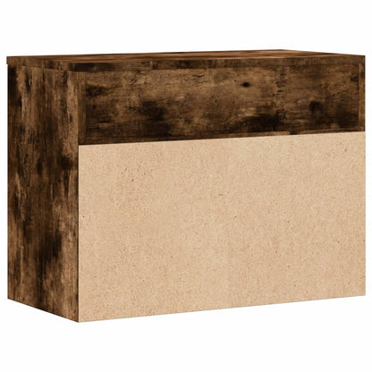816050 vidaXL Shoe Bench Smoked Oak 60x30x45 cm Engineered Wood