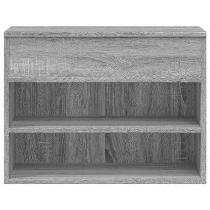 vidaXL Shoe Bench Grey Sonoma 60x30x45 cm Engineered Wood