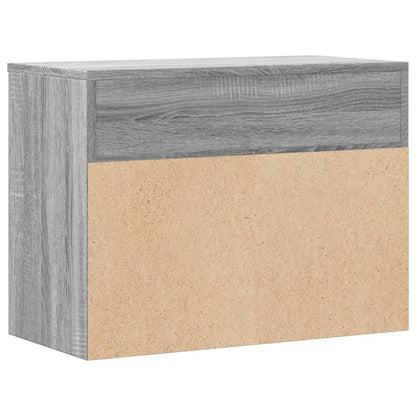 vidaXL Shoe Bench Grey Sonoma 60x30x45 cm Engineered Wood