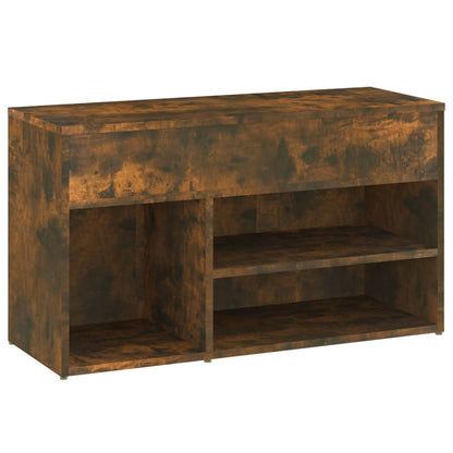 816053 vidaXL Shoe Bench Smoked Oak 80x30x45 cm Engineered Wood