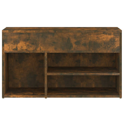 816053 vidaXL Shoe Bench Smoked Oak 80x30x45 cm Engineered Wood