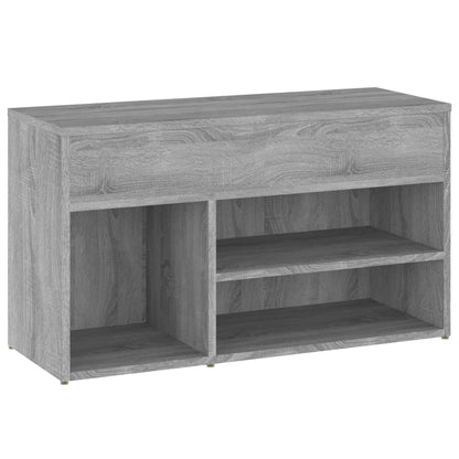 816054 vidaXL Shoe Bench Grey Sonoma 80x30x45 cm Engineered Wood