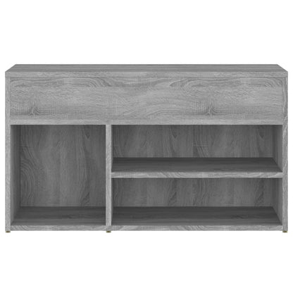 816054 vidaXL Shoe Bench Grey Sonoma 80x30x45 cm Engineered Wood