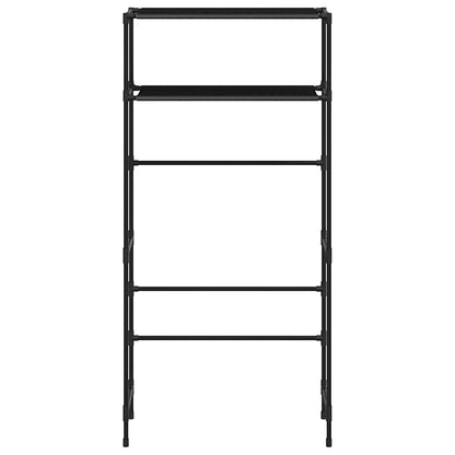 vidaXL 2-Tier Storage Rack over Washing Machine Black 69x28x143 cm Iron