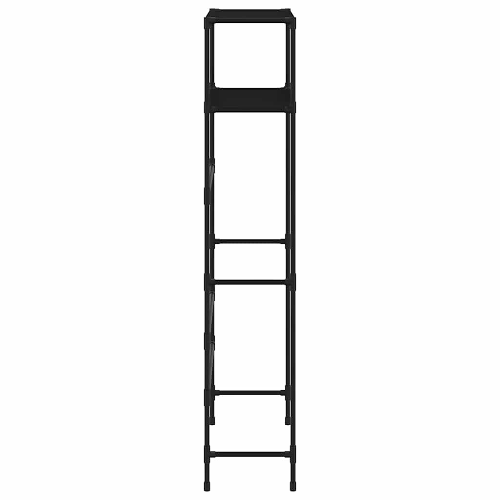 vidaXL 2-Tier Storage Rack over Washing Machine Black 69x28x143 cm Iron