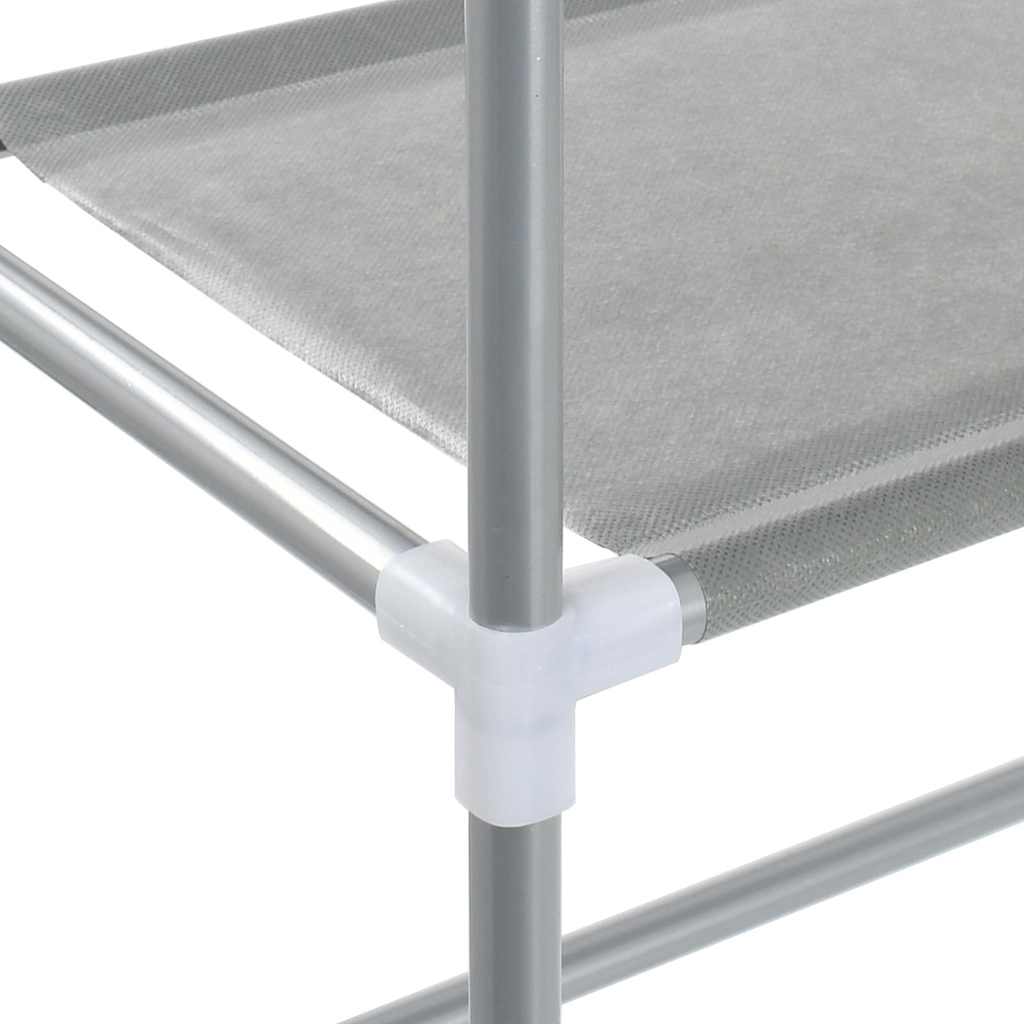 vidaXL Storage Rack | Grey | Iron | 69 x 28 x 143 cm | Bathroom Storage Rack