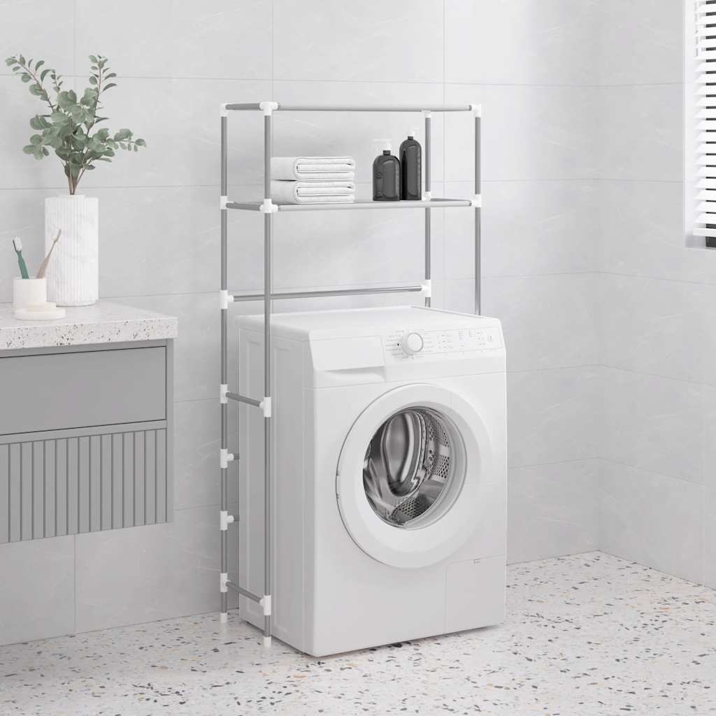 vidaXL Storage Rack | Grey | Iron | 69 x 28 x 143 cm | Bathroom Storage Rack