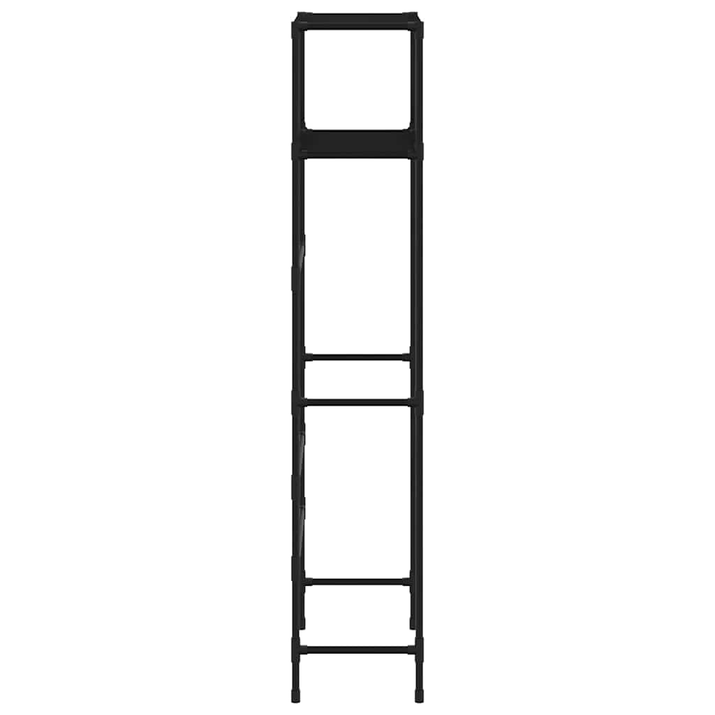 vidaXL 2-Tier Storage Rack over Toilet Black 53.5x28x143 cm Iron