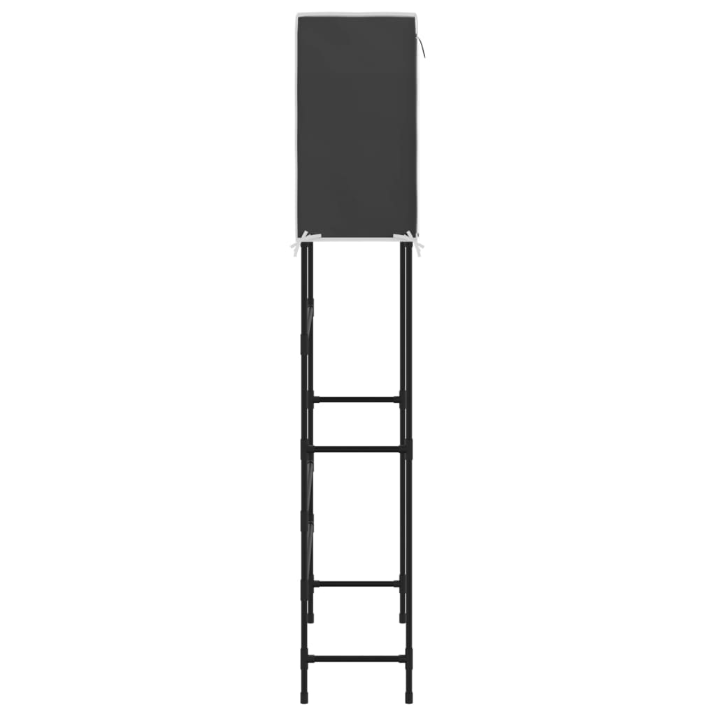 vidaXL 2-Tier Storage Rack over Laundry Machine Black 71x29.5x170.5 cm Iron