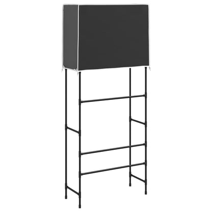 vidaXL 2-Tier Storage Rack over Laundry Machine Black 71x29.5x170.5 cm Iron