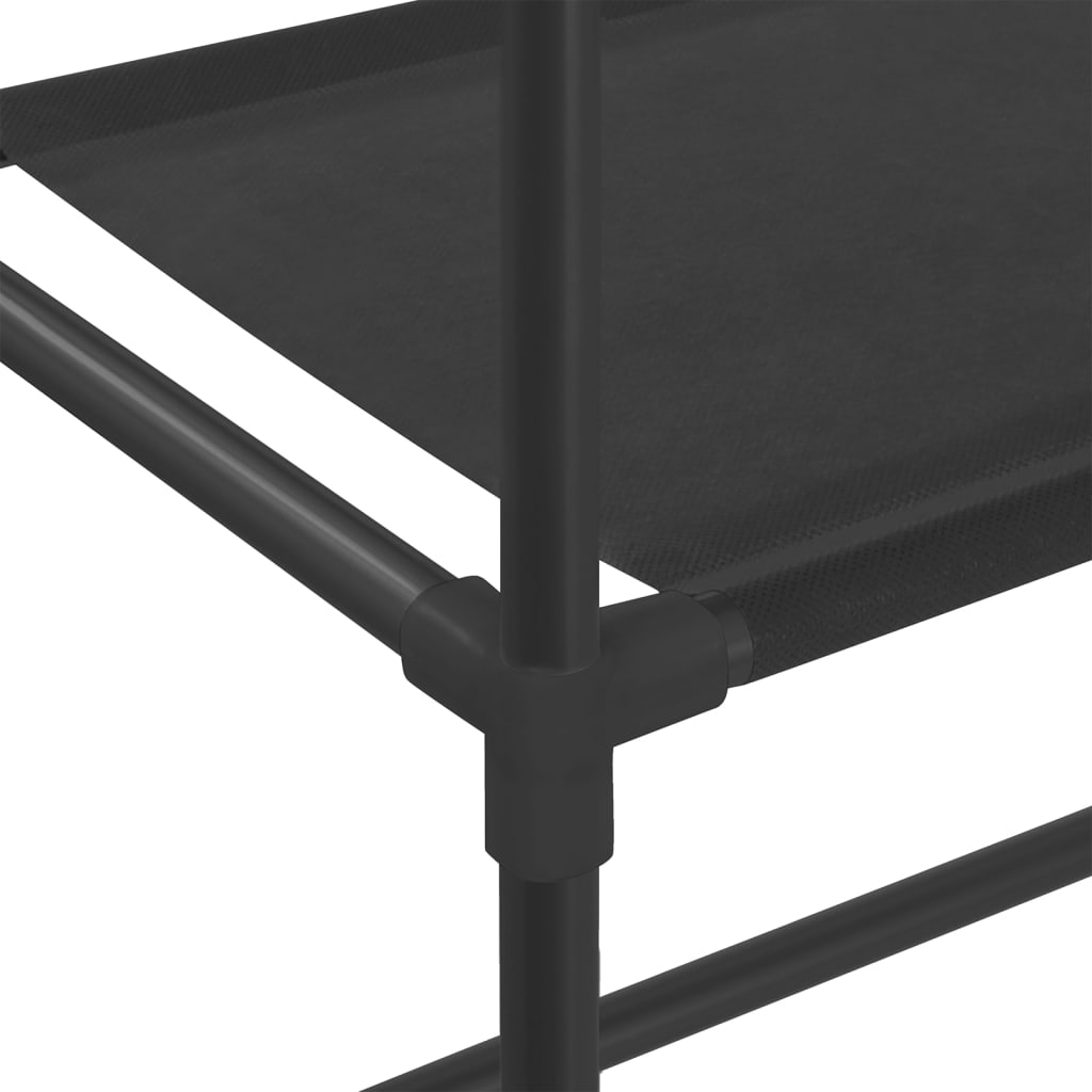 vidaXL 2-Tier Storage Rack over Laundry Machine Black 71x29.5x170.5 cm Iron