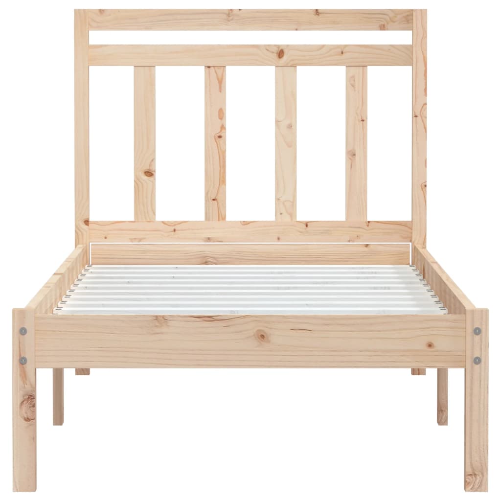 vidaXL Bed Frame without Mattress Small Single Solid Wood