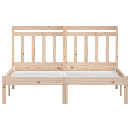 3100569 vidaXL Bed Frame without Mattress Solid Wood 140x190 cm (809997+814094)