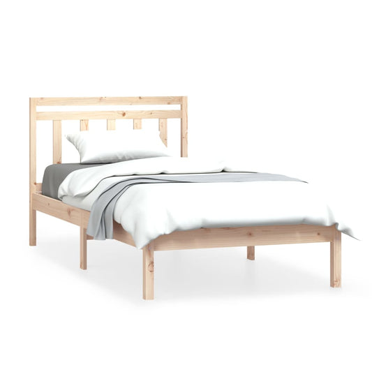 3100579 vidaXL Bed Frame without Mattress Solid Wood 100x200 cm (810007+814079)