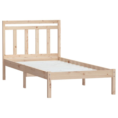 3100579 vidaXL Bed Frame without Mattress Solid Wood 100x200 cm (810007+814079)