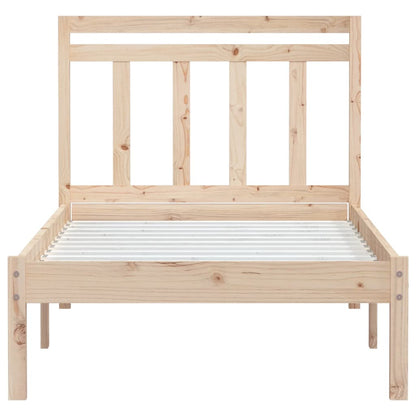 3100579 vidaXL Bed Frame without Mattress Solid Wood 100x200 cm (810007+814079)