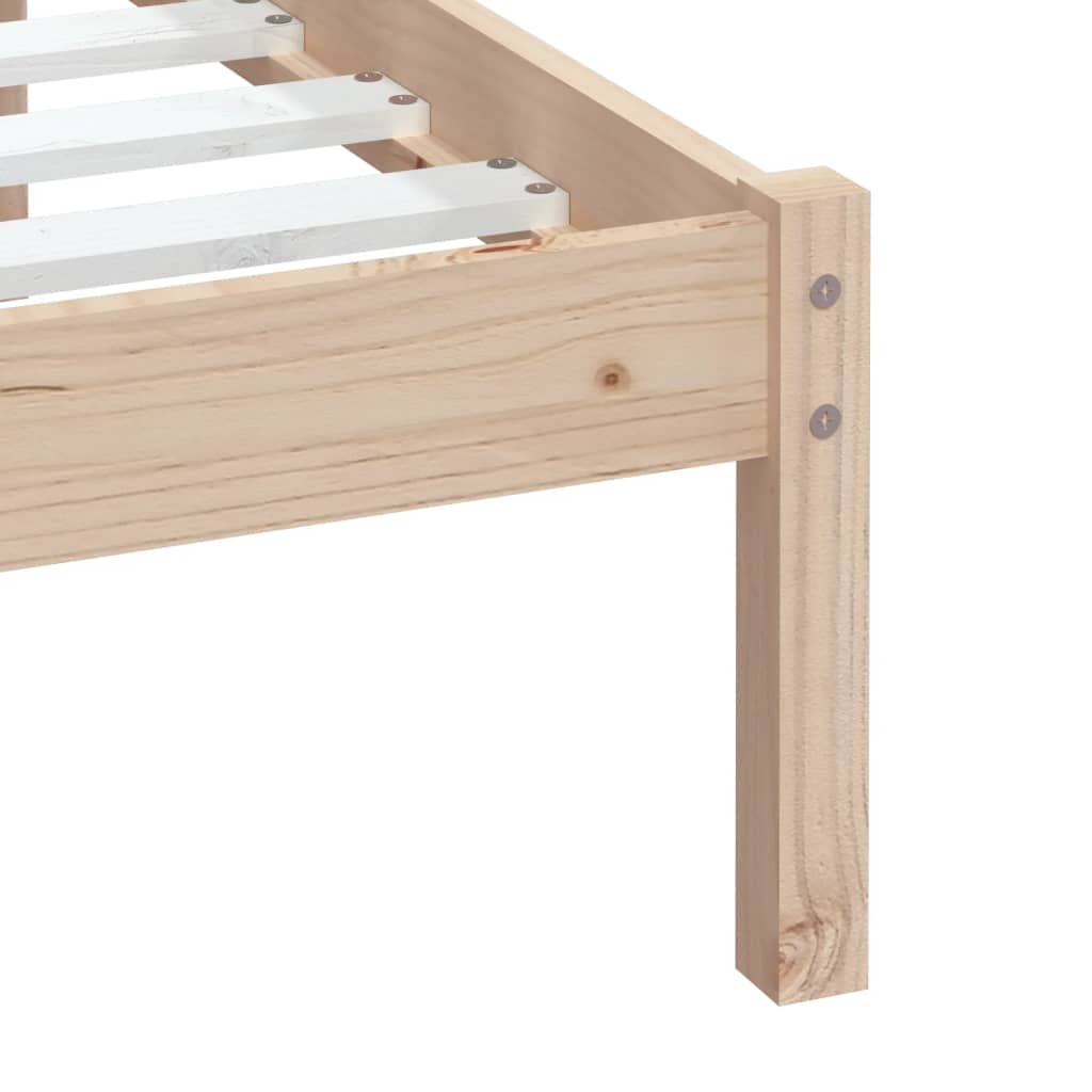3100579 vidaXL Bed Frame without Mattress Solid Wood 100x200 cm (810007+814079)