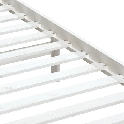 3100580 vidaXL Bed Frame without Mattress White Solid Wood 100x200 cm (810008+814080)