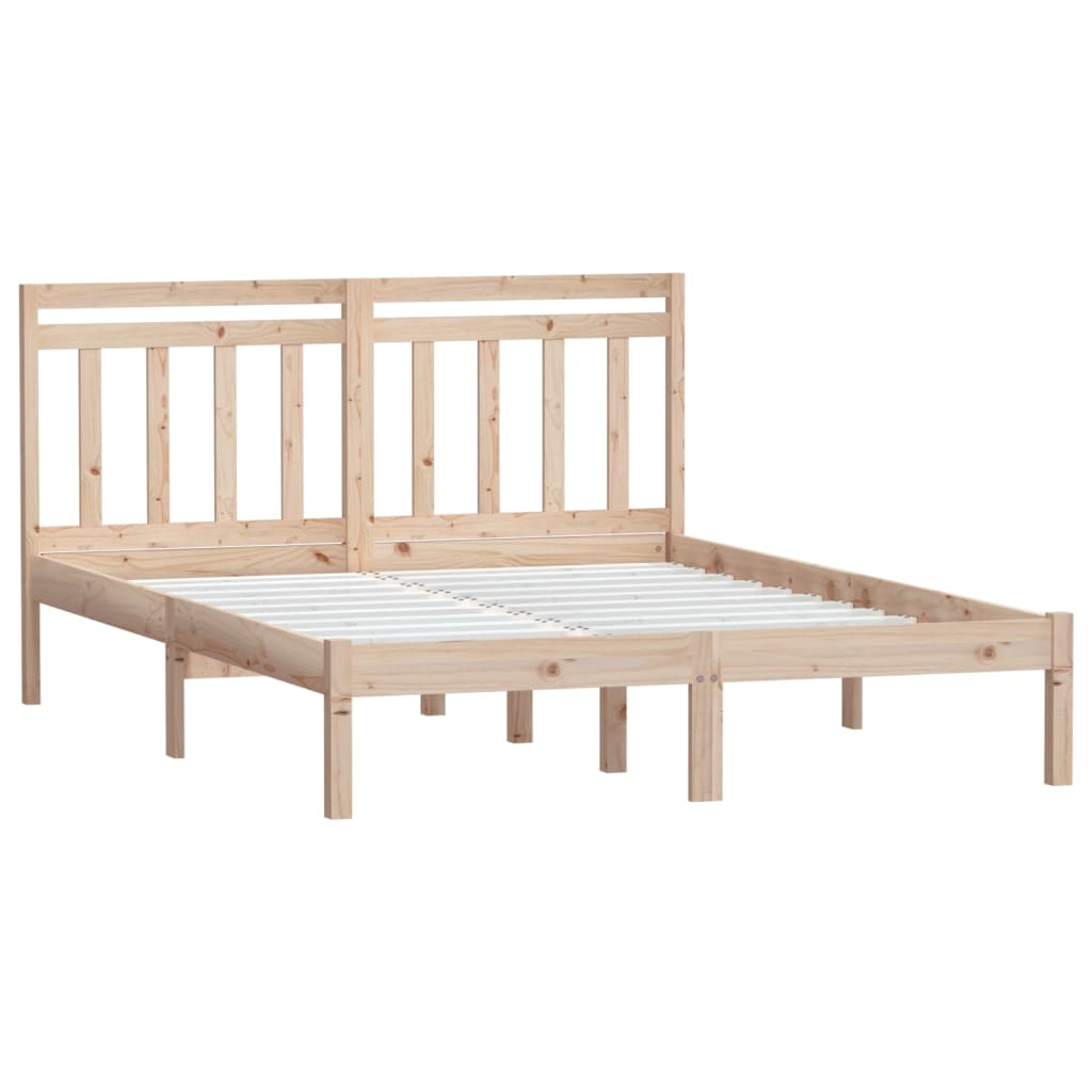 3100589 vidaXL Bed Frame without Mattress Solid Wood 140x200 cm (810017+814094)