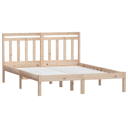 3100589 vidaXL Bed Frame without Mattress Solid Wood 140x200 cm (810017+814094)