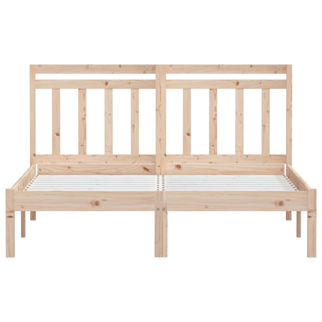 3100589 vidaXL Bed Frame without Mattress Solid Wood 140x200 cm (810017+814094)