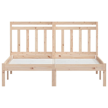 3100589 vidaXL Bed Frame without Mattress Solid Wood 140x200 cm (810017+814094)