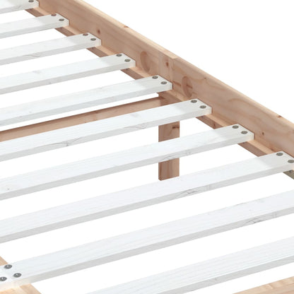 3100589 vidaXL Bed Frame without Mattress Solid Wood 140x200 cm (810017+814094)