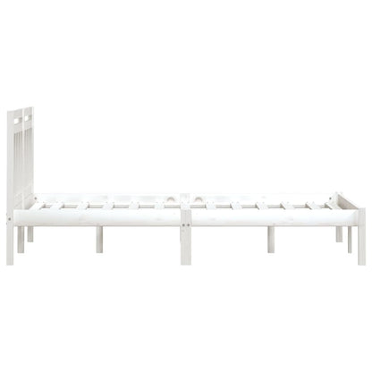 3100600 vidaXL Bed Frame without Mattress White Solid Wood 160x200 cm (810028+814105)