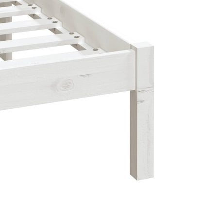 3100600 vidaXL Bed Frame without Mattress White Solid Wood 160x200 cm (810028+814105)