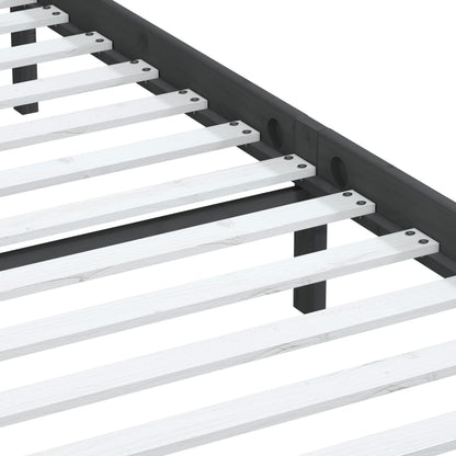 3100611 vidaXL Bed Frame without Mattress Grey Solid Wood 200x200 cm (810039+814116)