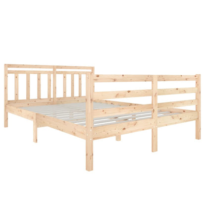 3100634 vidaXL Bed Frame without Mattress Solid Wood 140x190 cm (810410+814094)