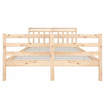 3100634 vidaXL Bed Frame without Mattress Solid Wood 140x190 cm (810410+814094)