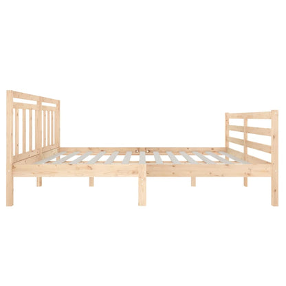3100634 vidaXL Bed Frame without Mattress Solid Wood 140x190 cm (810410+814094)