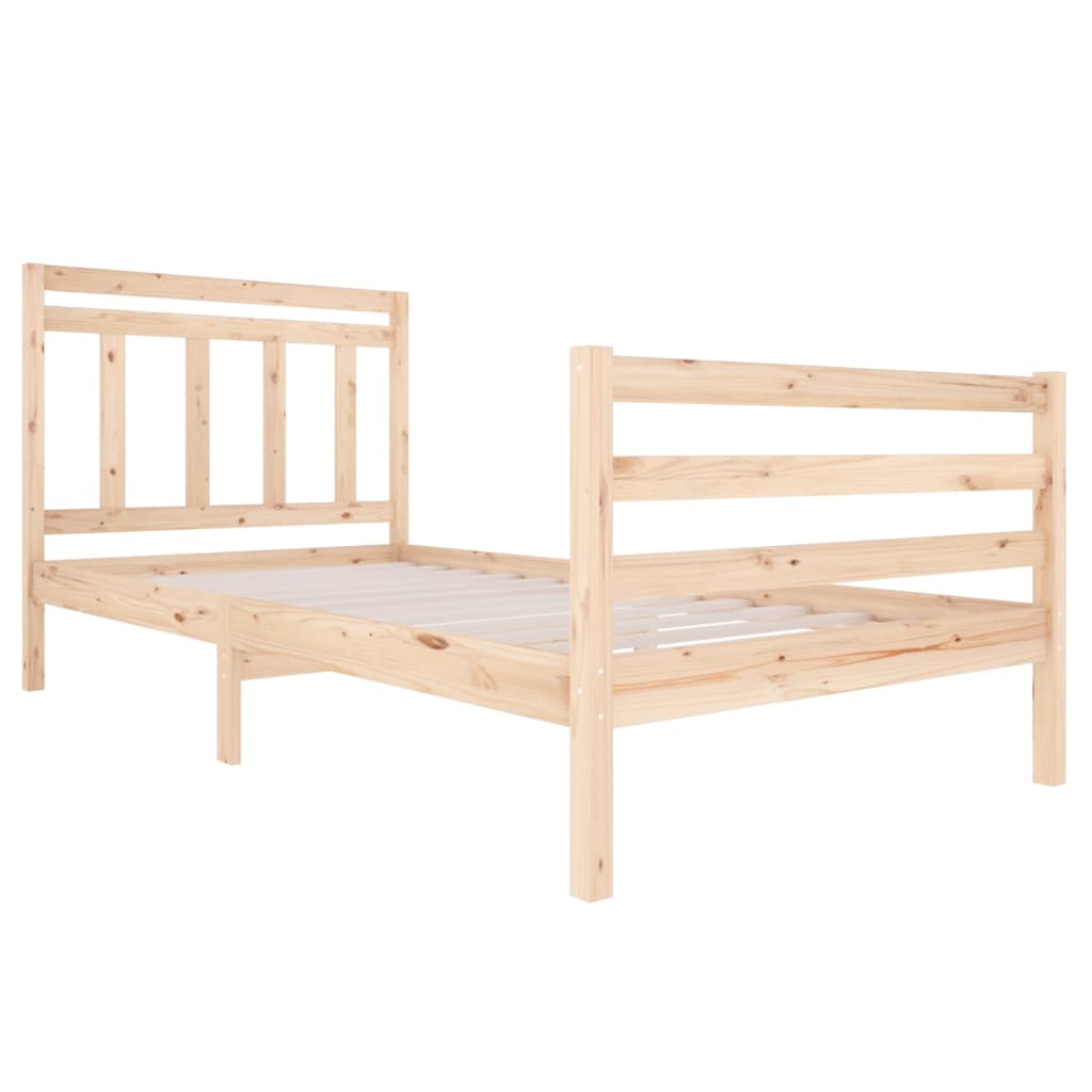 vidaXL Bed Frame without Mattress Solid Wood 100x200 cm