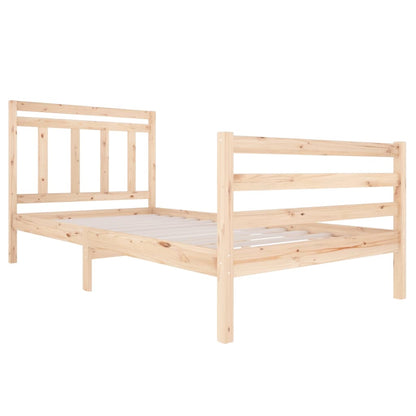 vidaXL Bed Frame without Mattress Solid Wood 100x200 cm