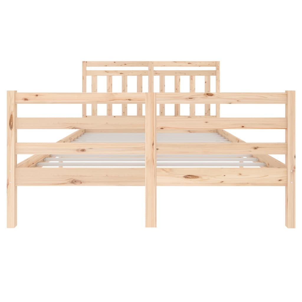 3100654 vidaXL Bed Frame without Mattress Solid Wood 140x200 cm (810430+814094)