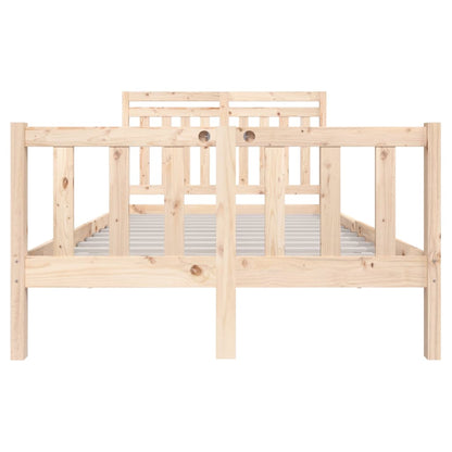 3100958 vidaXL Bed Frame without Mattress Solid Wood 140x200 cm (810082+814094)