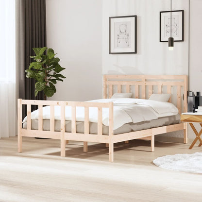 3100958 vidaXL Bed Frame without Mattress Solid Wood 140x200 cm (810082+814094)