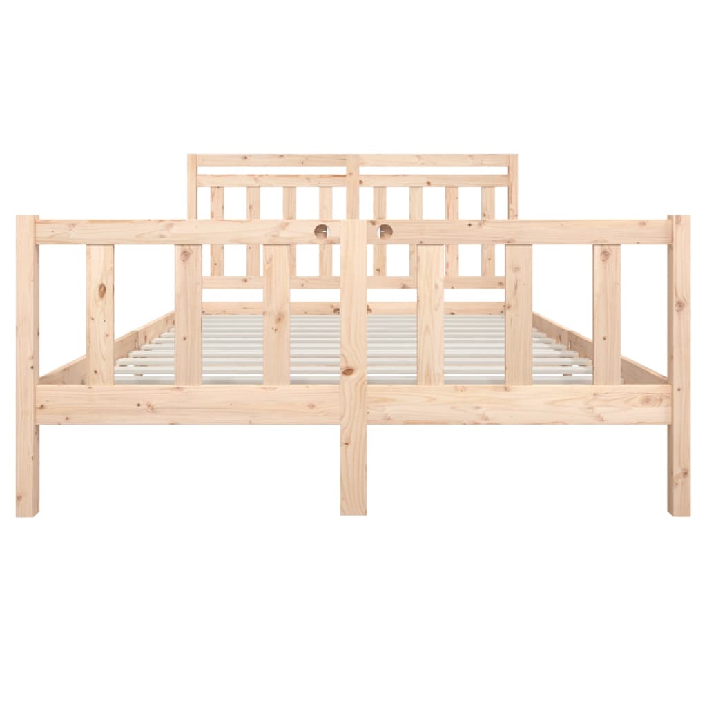 3100968 vidaXL Bed Frame without Mattress Solid Wood 160x200 cm (810092+814104)