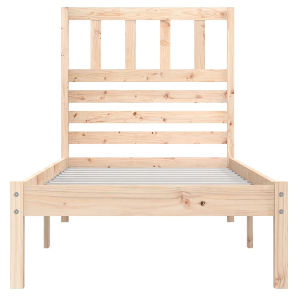 vidaXL Bed Frame | Pine | Solid Pine Wood (untreated) | Single | Durable