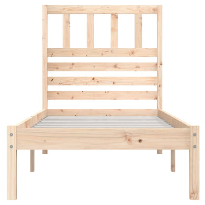 vidaXL Bed Frame | Pine | Solid Pine Wood (untreated) | Single | Durable