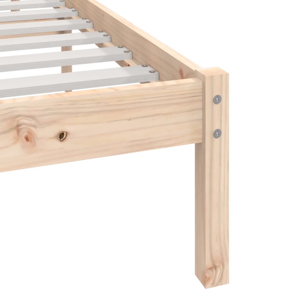 vidaXL Bed Frame | Pine | Solid Pine Wood (untreated) | Single | Durable