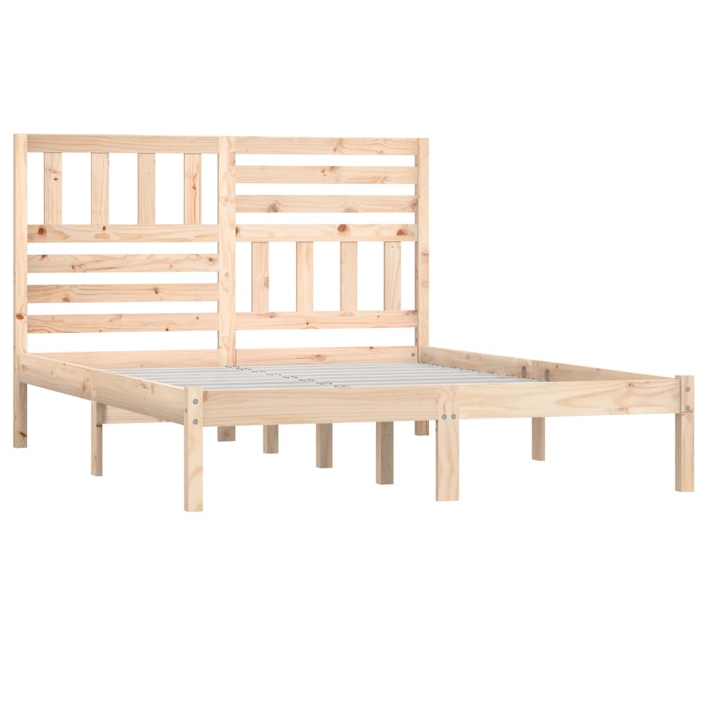 vidaXL Bed Frame | Solid pine wood | 120 x 200 cm | Bed Frame | Rectangular