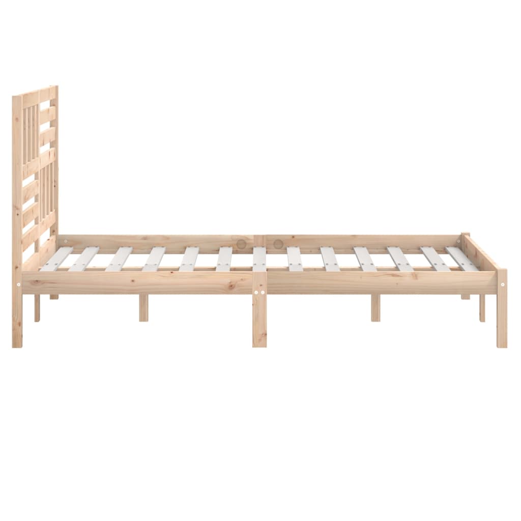 vidaXL Bed Frame | Solid pine wood | 120 x 200 cm | Bed Frame | Rectangular