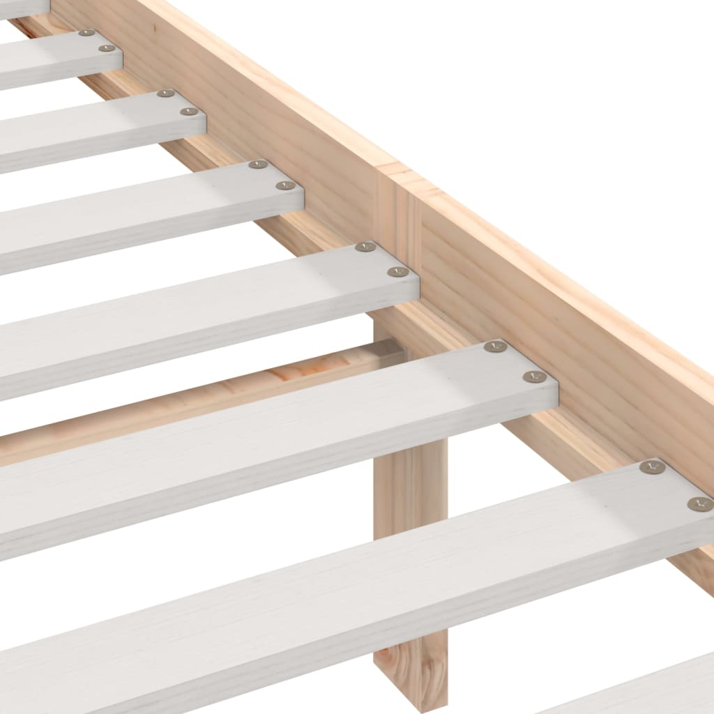 vidaXL Bed Frame | Solid pine wood | 120 x 200 cm | Bed Frame | Rectangular