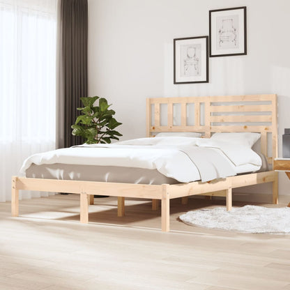 vidaXL Bed Frame | Solid pine wood | 120 x 200 cm | Bed Frame | Rectangular